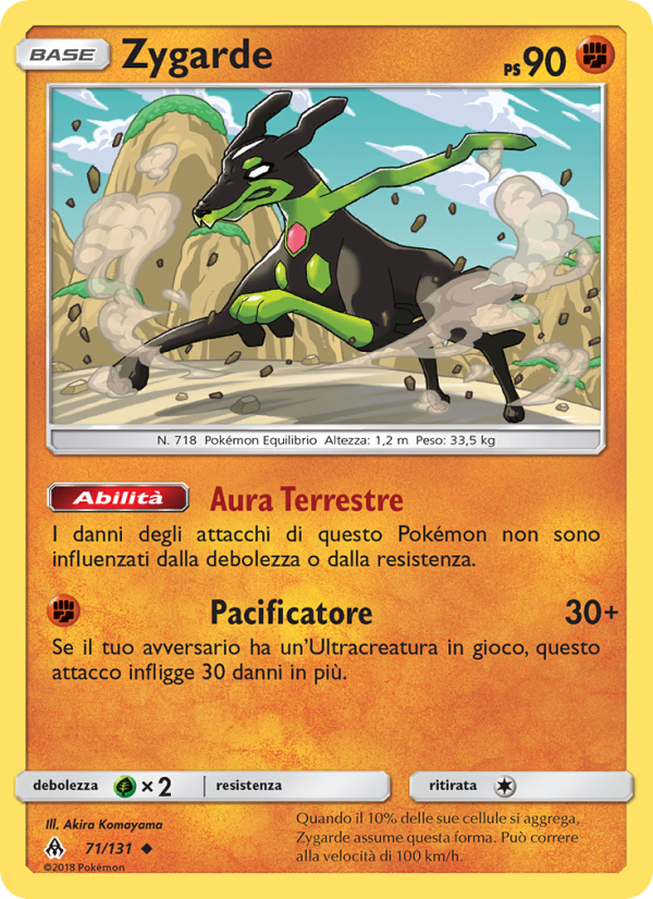 Zygarde 071/146 — Grauen Der Lichtfinsternis (Italian Pokémon TCG card)