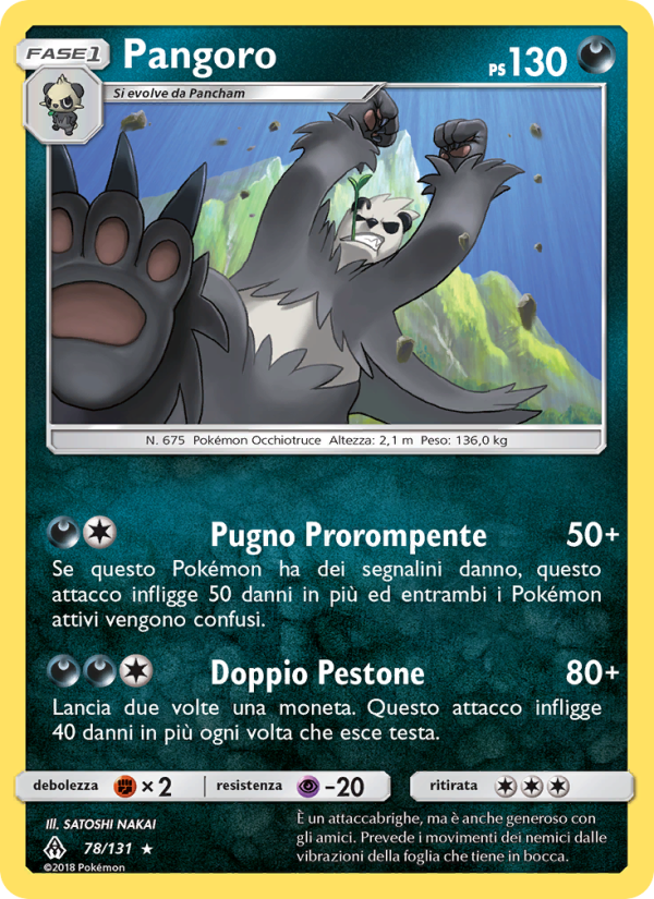 Pangoro 078/146 — Grauen Der Lichtfinsternis (Italian Pokémon TCG card)