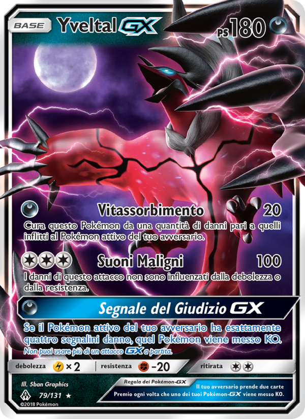 Yveltal GX 079/146 — Grauen Der Lichtfinsternis (Italian Pokémon TCG card)