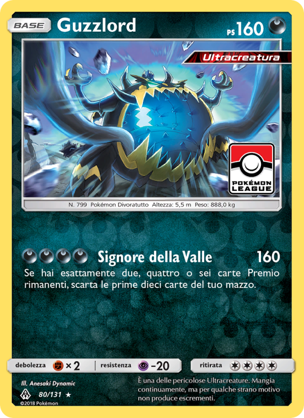 Guzzlord 080/146 — Grauen Der Lichtfinsternis (Italian Pokémon TCG card)