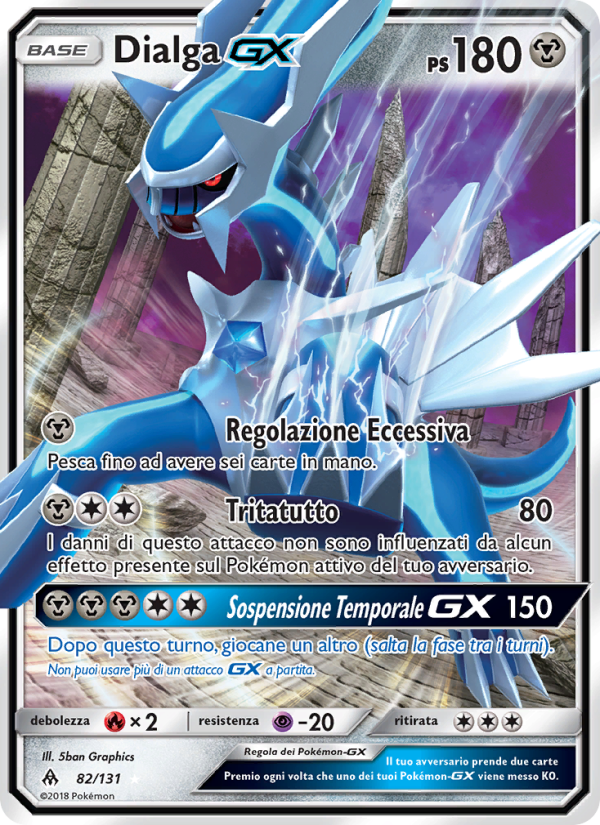 Dialga GX 082/146 — Grauen Der Lichtfinsternis (Italian Pokémon TCG card)