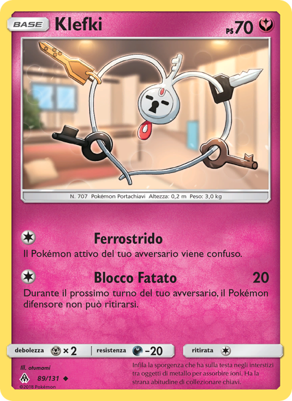 Klefki 089/146 — Grauen Der Lichtfinsternis (Italian Pokémon TCG card)
