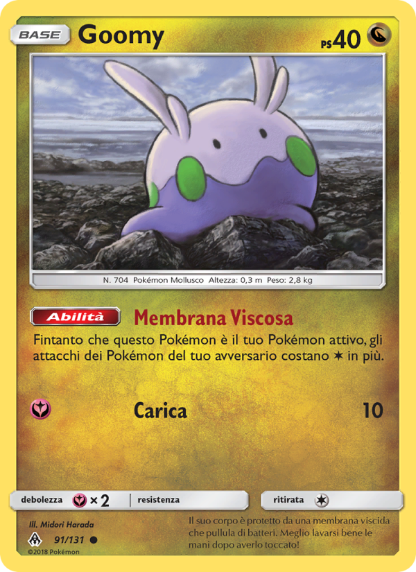 Goomy 091/146 — Grauen Der Lichtfinsternis (Italian Pokémon TCG card)