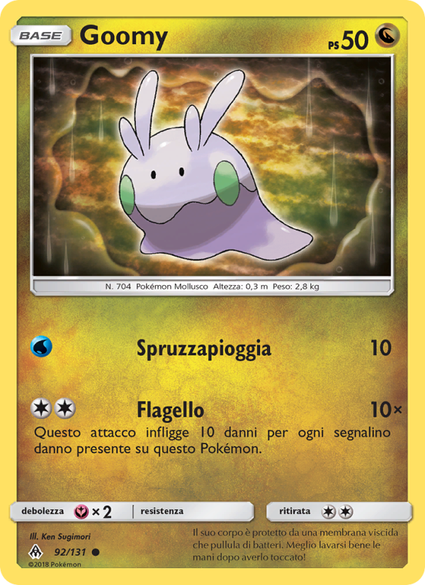 Goomy 092/146 — Grauen Der Lichtfinsternis (Italian Pokémon TCG card)