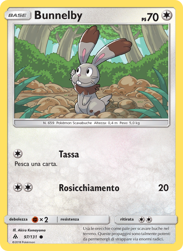 Bunnelby 097/146 — Grauen Der Lichtfinsternis (Italian Pokémon TCG card)