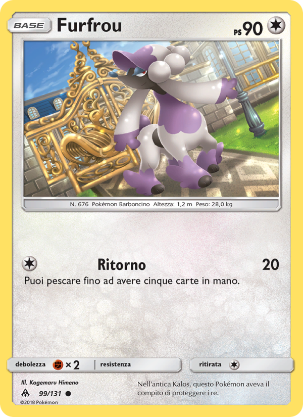 Furfrou 099/146 — Grauen Der Lichtfinsternis (Italian Pokémon TCG card)