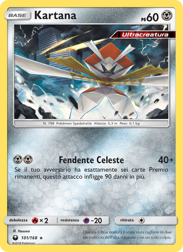 Kartana 101/183 — Celestial Storm (Italian Pokémon TCG card)