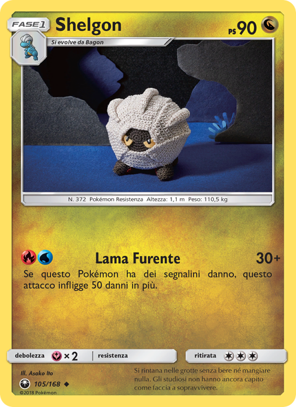 Shelgon 105/183 — Celestial Storm (Italian Pokémon TCG card)