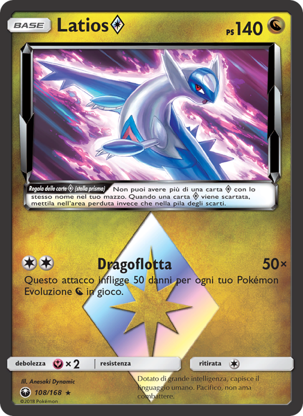 Latios ◇ 108/183 — Celestial Storm (Italian Pokémon TCG card)