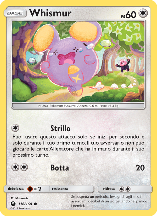 Whismur 116/183 — Celestial Storm (Italian Pokémon TCG card)