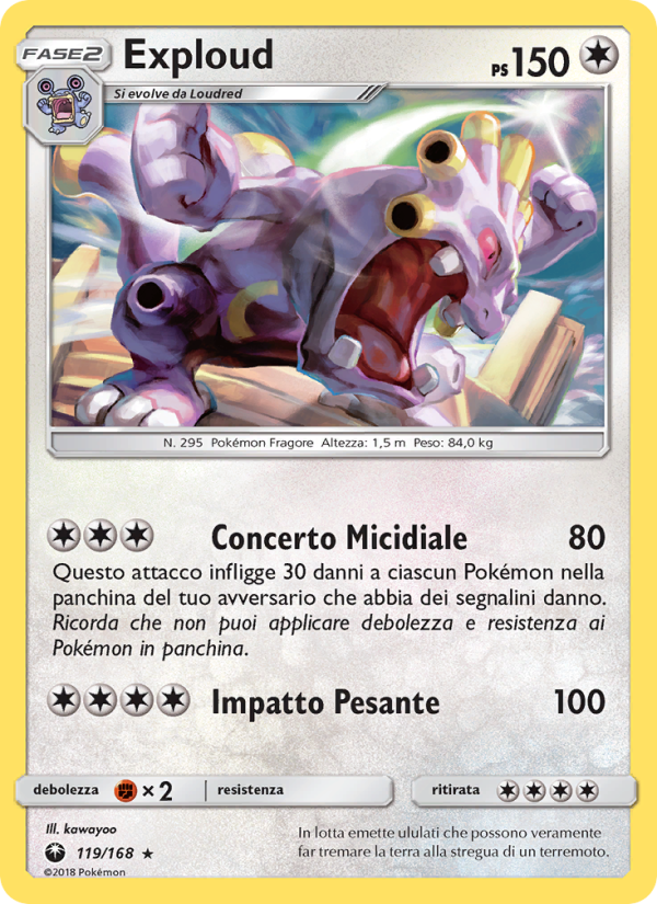 Exploud 119/183 — Celestial Storm (Italian Pokémon TCG card)