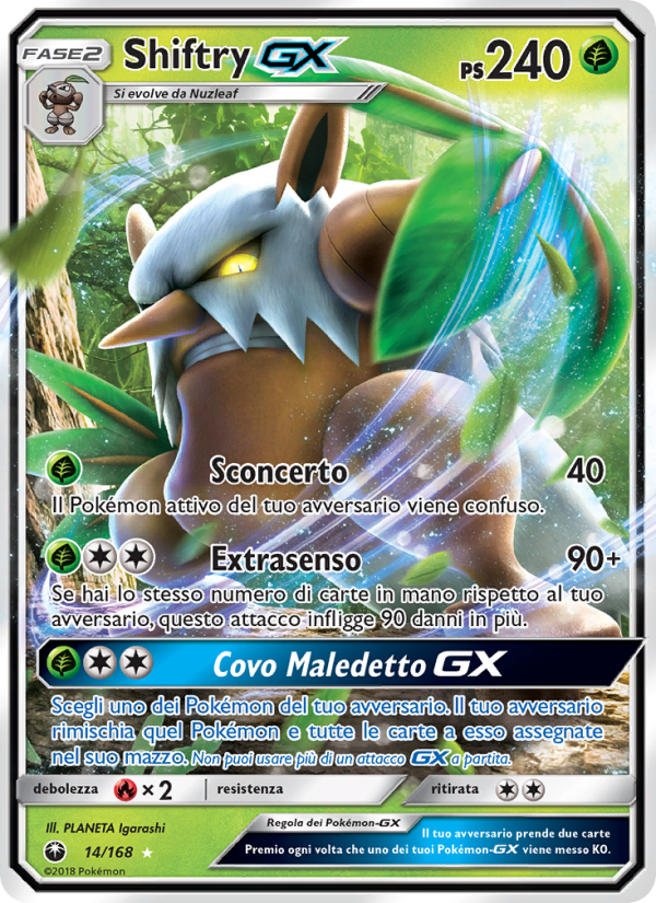 Shiftry GX 014/183 — Celestial Storm (Italian Pokémon TCG card)
