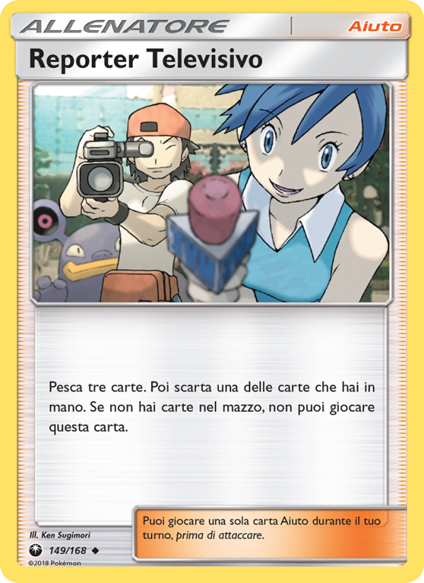 Reporter Televisivo 149/183 — Celestial Storm (Italian Pokémon TCG card)