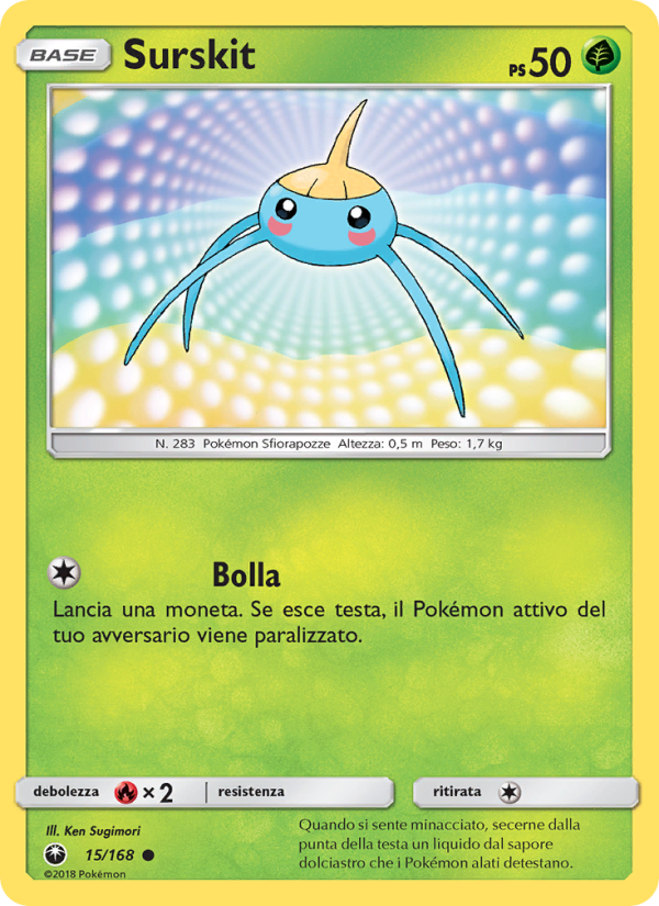 Surskit 015/183 — Celestial Storm (Italian Pokémon TCG card)