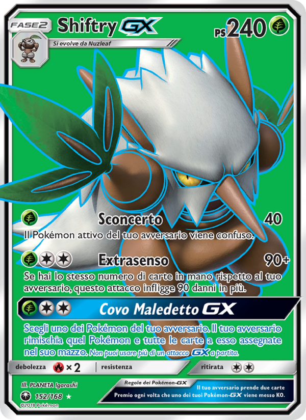 Shiftry GX 152/183 — Celestial Storm (Italian Pokémon TCG card)