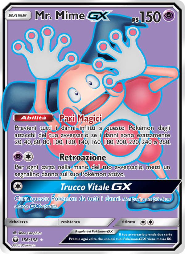 Mr. Mime GX 156/183 — Celestial Storm (Italian Pokémon TCG card)