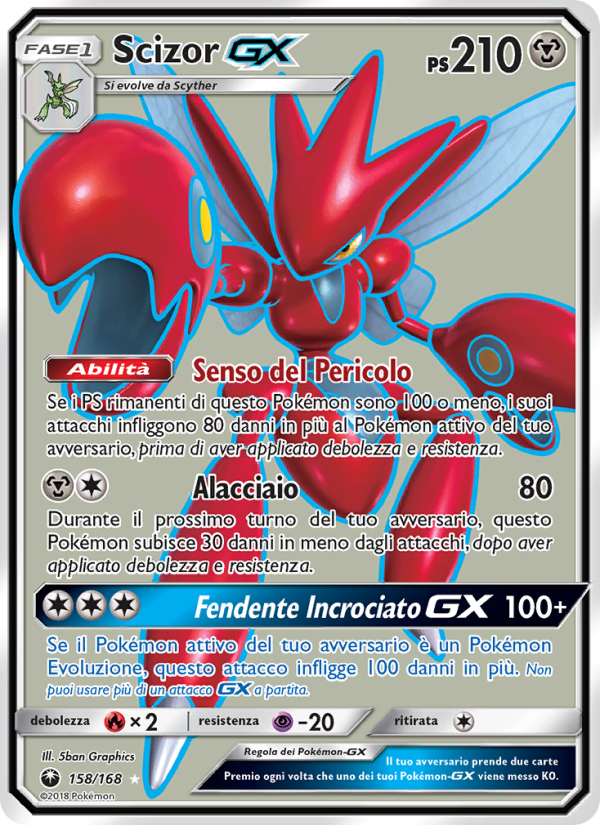 Scizor GX 158/183 — Celestial Storm (Italian Pokémon TCG card)