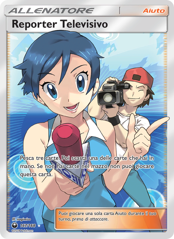 Reporter Televisivo 167/183 — Celestial Storm (Italian Pokémon TCG card)