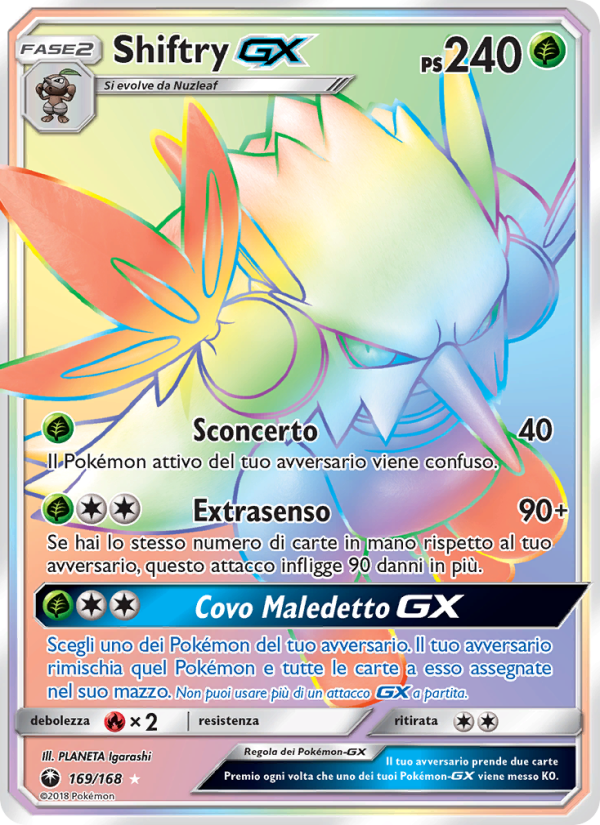 Shiftry GX 169/183 — Celestial Storm (Italian Pokémon TCG card)