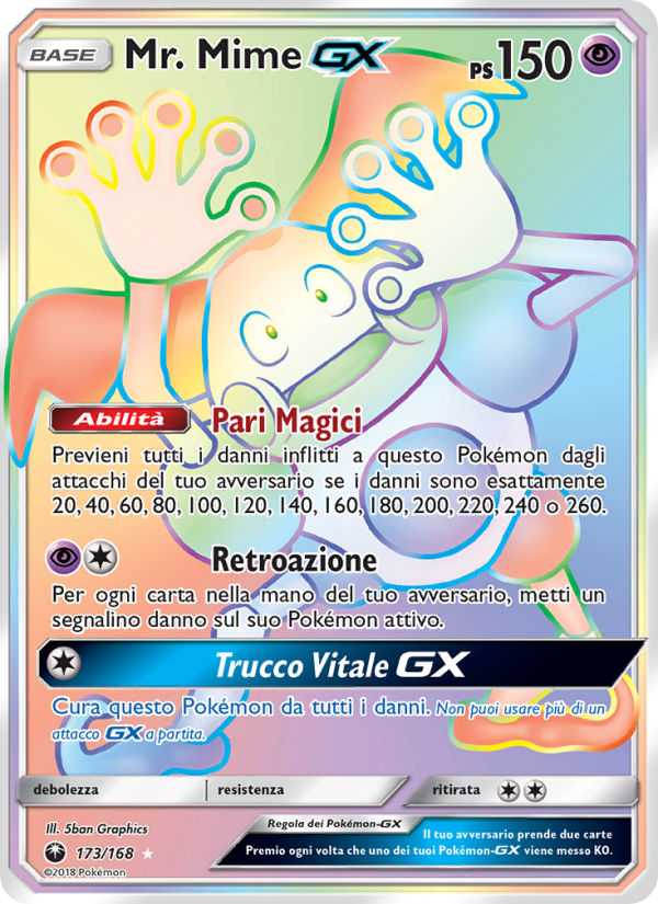 Mr. Mime GX 173/183 — Celestial Storm (Italian Pokémon TCG card)