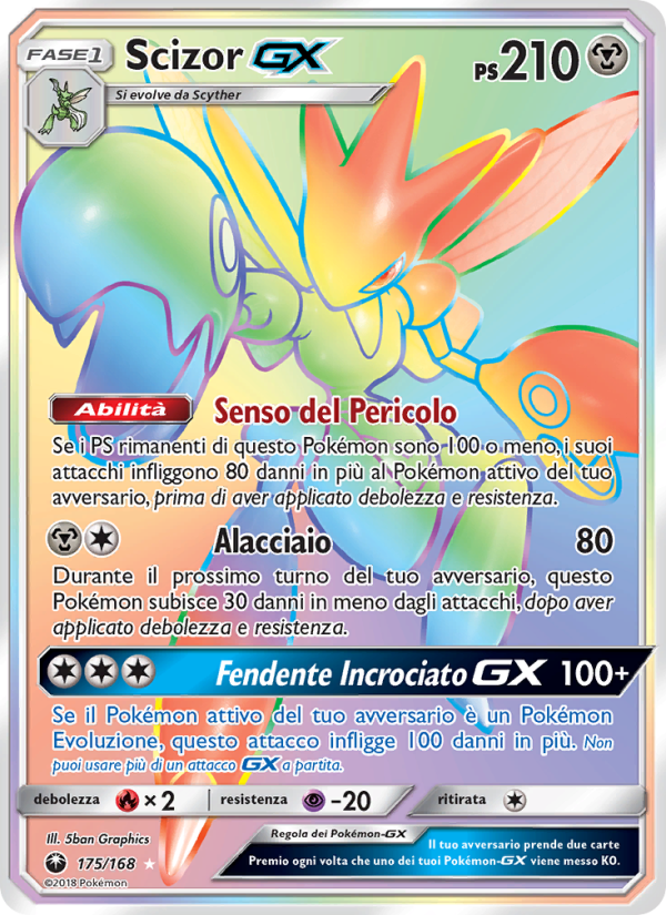 Scizor GX 175/183 — Celestial Storm (Italian Pokémon TCG card)