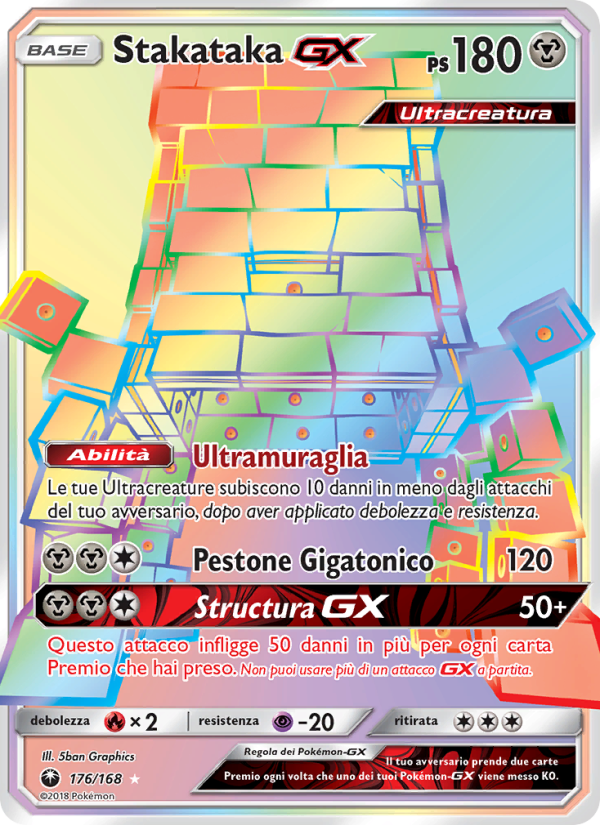 Stakataka GX 176/183 — Celestial Storm (Italian Pokémon TCG card)