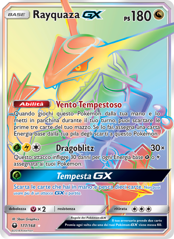 Rayquaza GX 177/183 — Celestial Storm (Italian Pokémon TCG card)