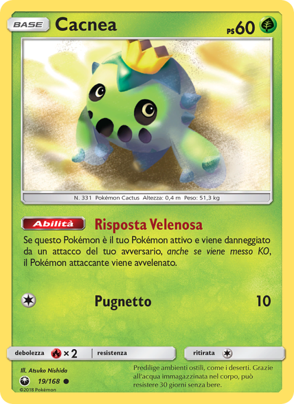 Cacnea 019/183 — Celestial Storm (Italian Pokémon TCG card)
