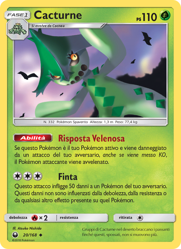 Cacturne 020/183 — Celestial Storm (Italian Pokémon TCG card)