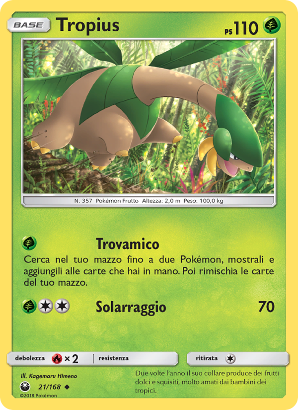 Tropius 021/183 — Celestial Storm (Italian Pokémon TCG card)
