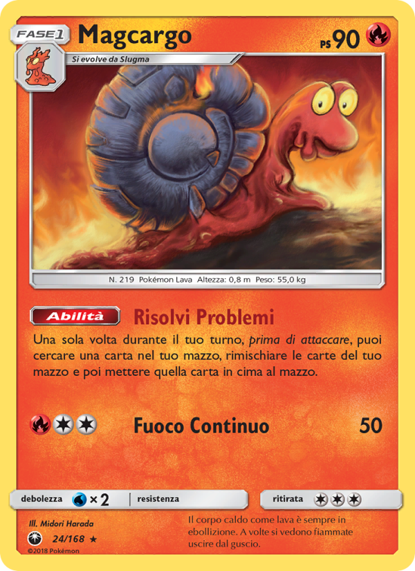 Magcargo 024/183 — Celestial Storm (Italian Pokémon TCG card)