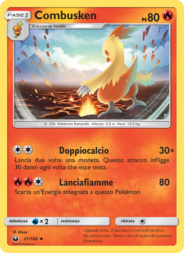 Combusken 027/183 — Celestial Storm (Italian Pokémon TCG card)