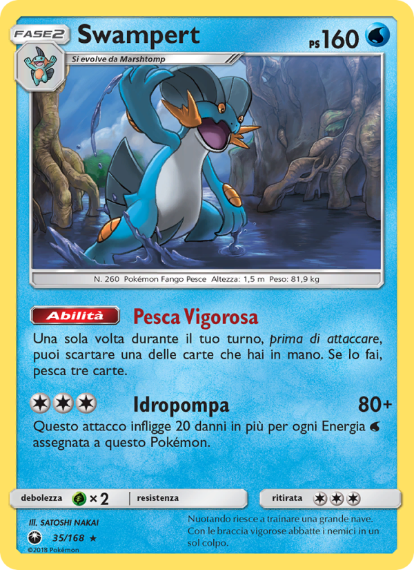Swampert 035/183 — Celestial Storm (Italian Pokémon TCG card)