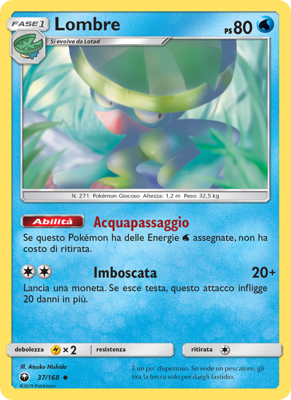 Lombre 037/183 — Celestial Storm (Italian Pokémon TCG card)