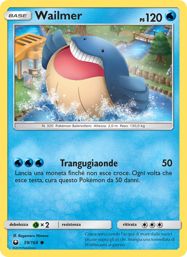 Wailmer 039/183 — Celestial Storm (Italian Pokémon TCG card)