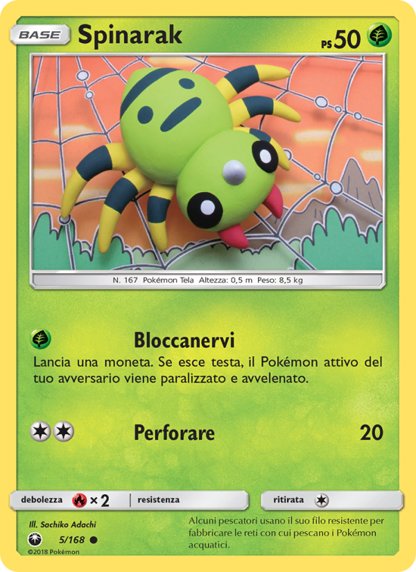 Spinarak 005/183 — Celestial Storm (Italian Pokémon TCG card)