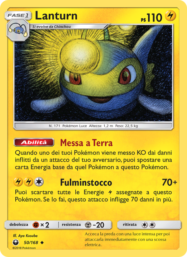 Lanturn 050/183 — Celestial Storm (Italian Pokémon TCG card)