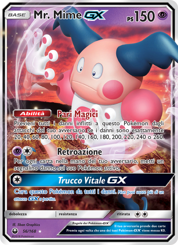 Mr. Mime GX 056/183 — Celestial Storm (Italian Pokémon TCG card)