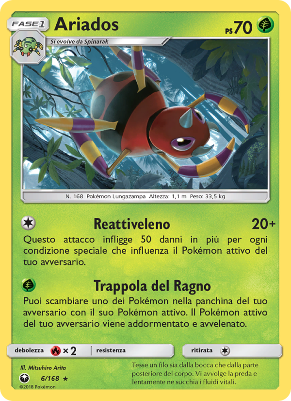 Ariados 006/183 — Celestial Storm (Italian Pokémon TCG card)