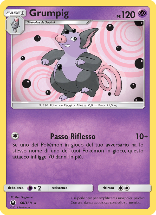 Grumpig 060/183 — Celestial Storm (Italian Pokémon TCG card)