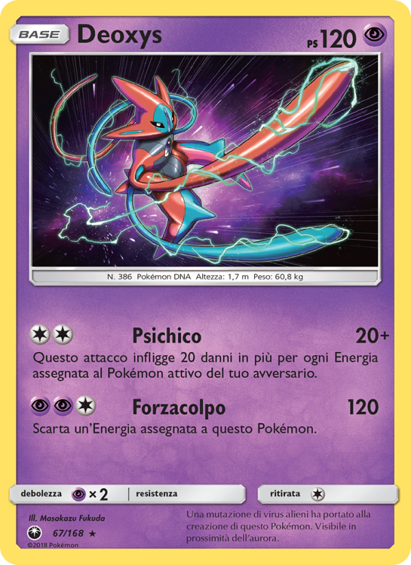 Deoxys 067/183 — Celestial Storm (Italian Pokémon TCG card)