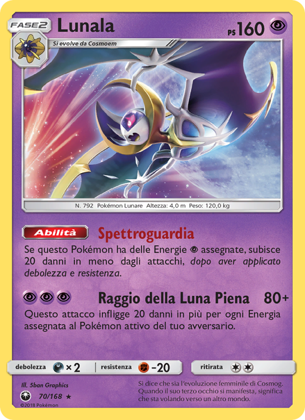Lunala 070/183 — Celestial Storm (Italian Pokémon TCG card)