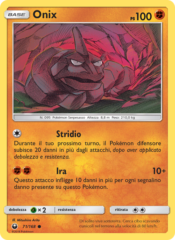 Onix 071/183 — Celestial Storm (Italian Pokémon TCG card)