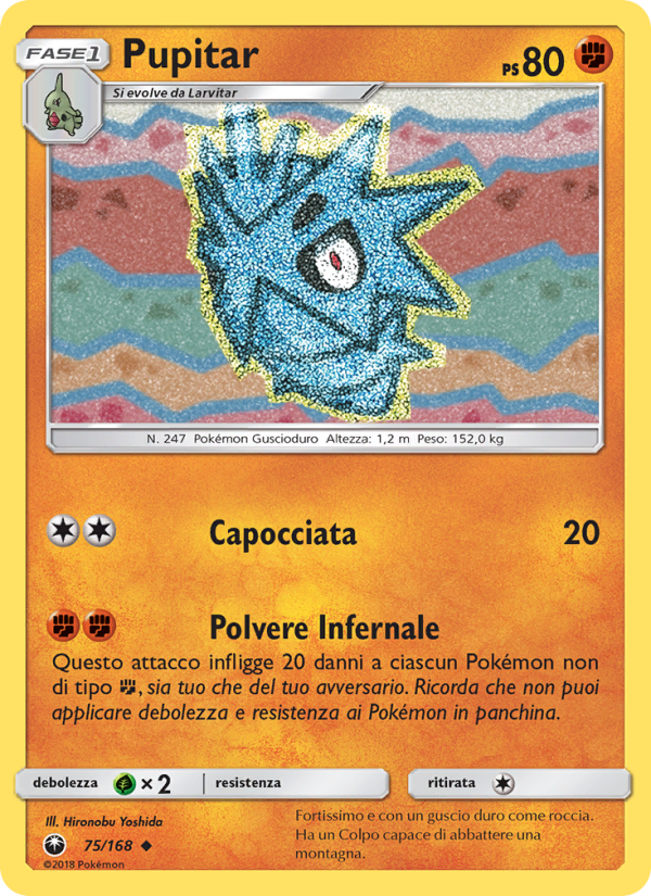 Pupitar 075/183 — Celestial Storm (Italian Pokémon TCG card)