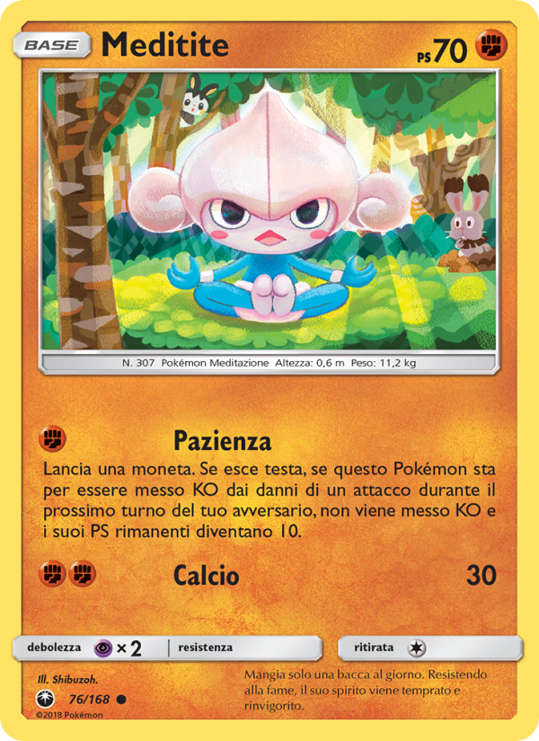 Meditite 076/183 — Celestial Storm (Italian Pokémon TCG card)