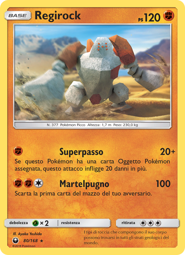Regirock 080/183 — Celestial Storm (Italian Pokémon TCG card)