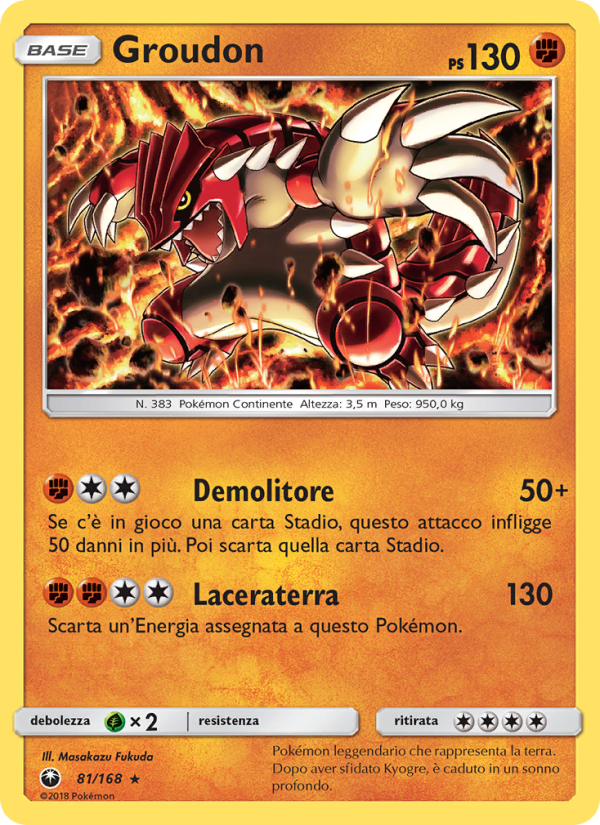 Groudon 081/183 — Celestial Storm (Italian Pokémon TCG card)