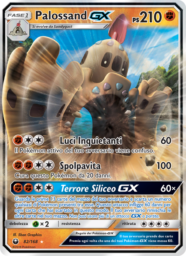 Palossand GX 082/183 — Celestial Storm (Italian Pokémon TCG card)