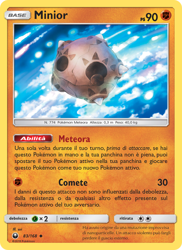 Minior 083/183 — Celestial Storm (Italian Pokémon TCG card)