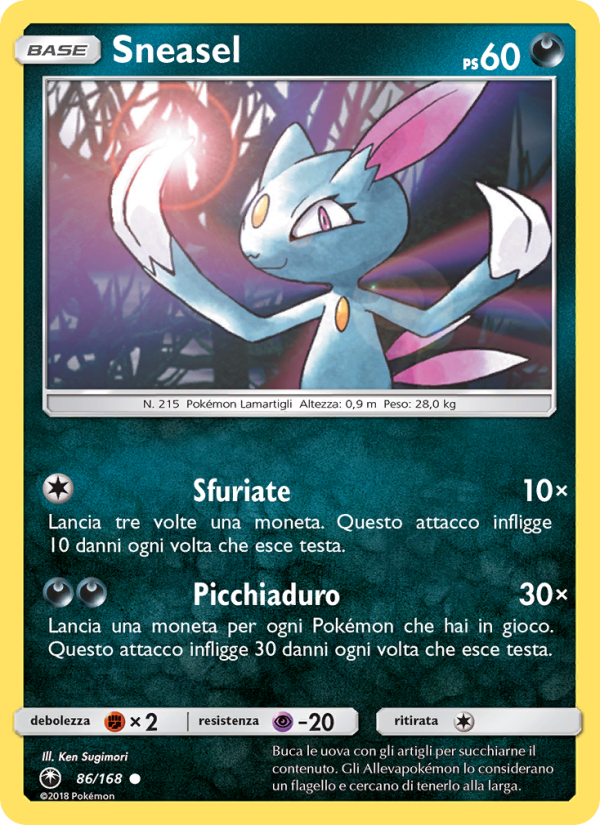 Sneasel 086/183 — Celestial Storm (Italian Pokémon TCG card)